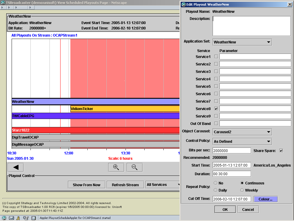TSBroadcaster screen shot