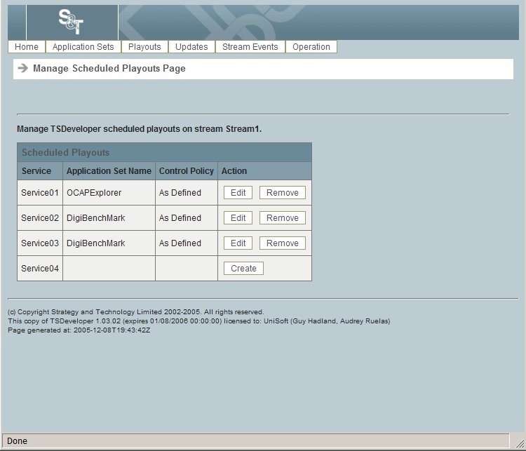 TSDeveloper Playouts